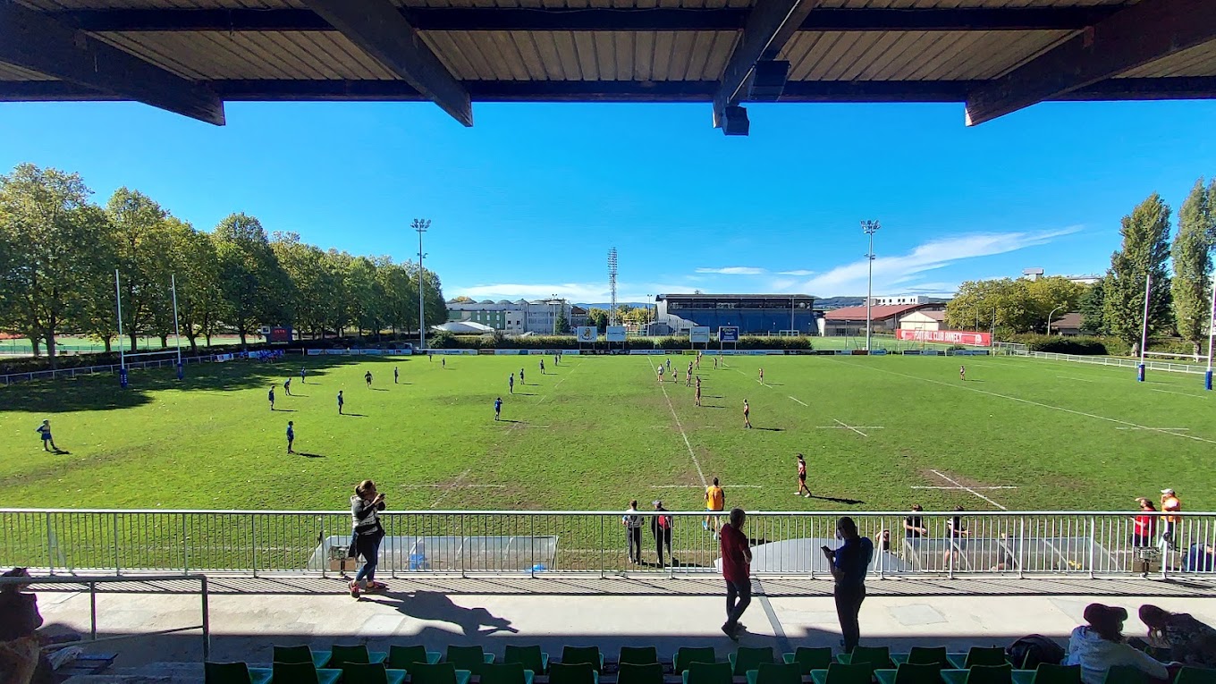 Installation audiovisuelle dans un stade de rugby